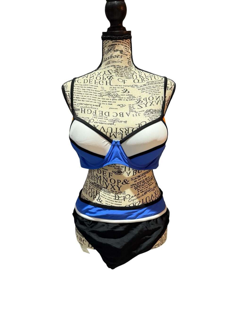 NWT Cupshe Colorblock Tankini Swimsuit Set XL
